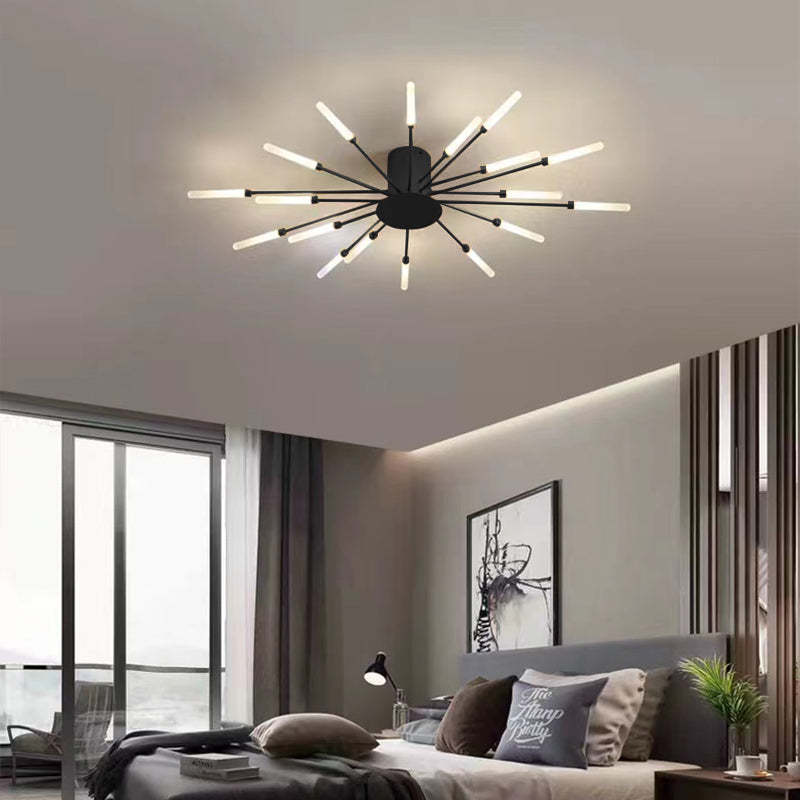Fireworks-Style LED Ceiling Light | Multi-Arm Radiating Design | Available in Black or Gold Finishes