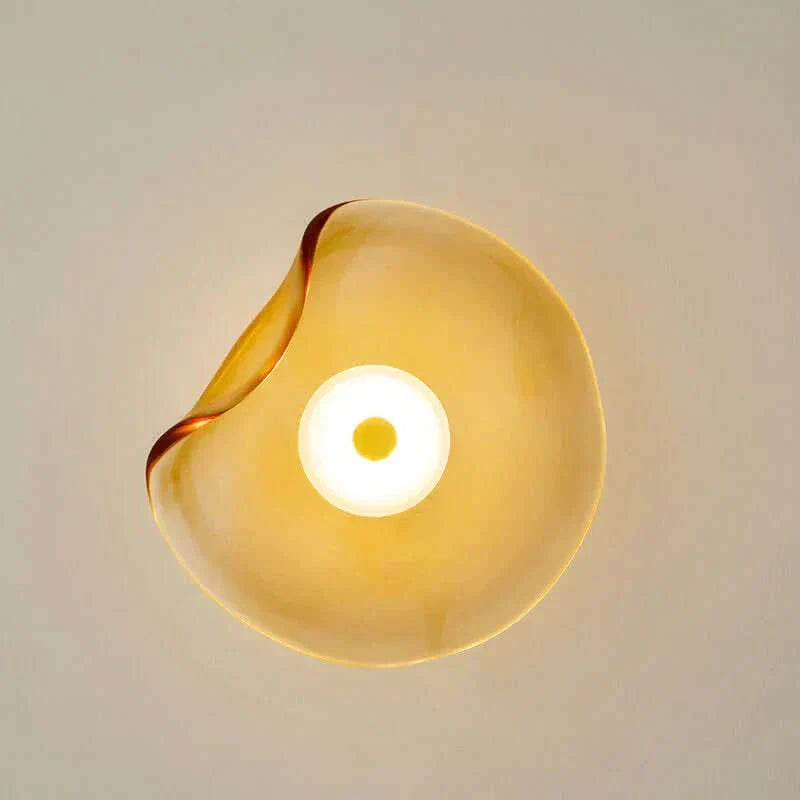 Modern LED Glass Wall Sconce | Decorative Glass Shade | Wall-Mounted for Living Rooms and Bedrooms