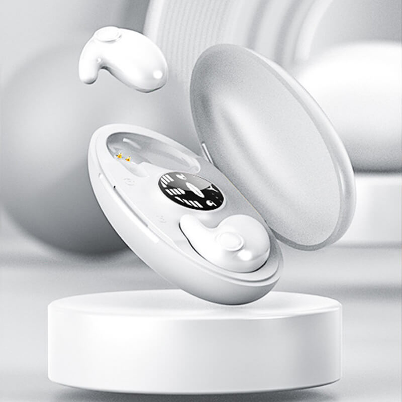 Bluetooth Earbuds for Sleeping, IPX5 Waterproof | 24 Hours of Playtime with Charging Case and Built-In Mic