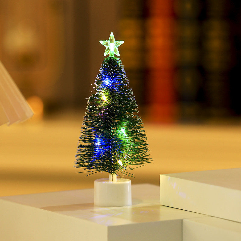 Mini Christmas Tree with Lights and Star Topper for Tabletop