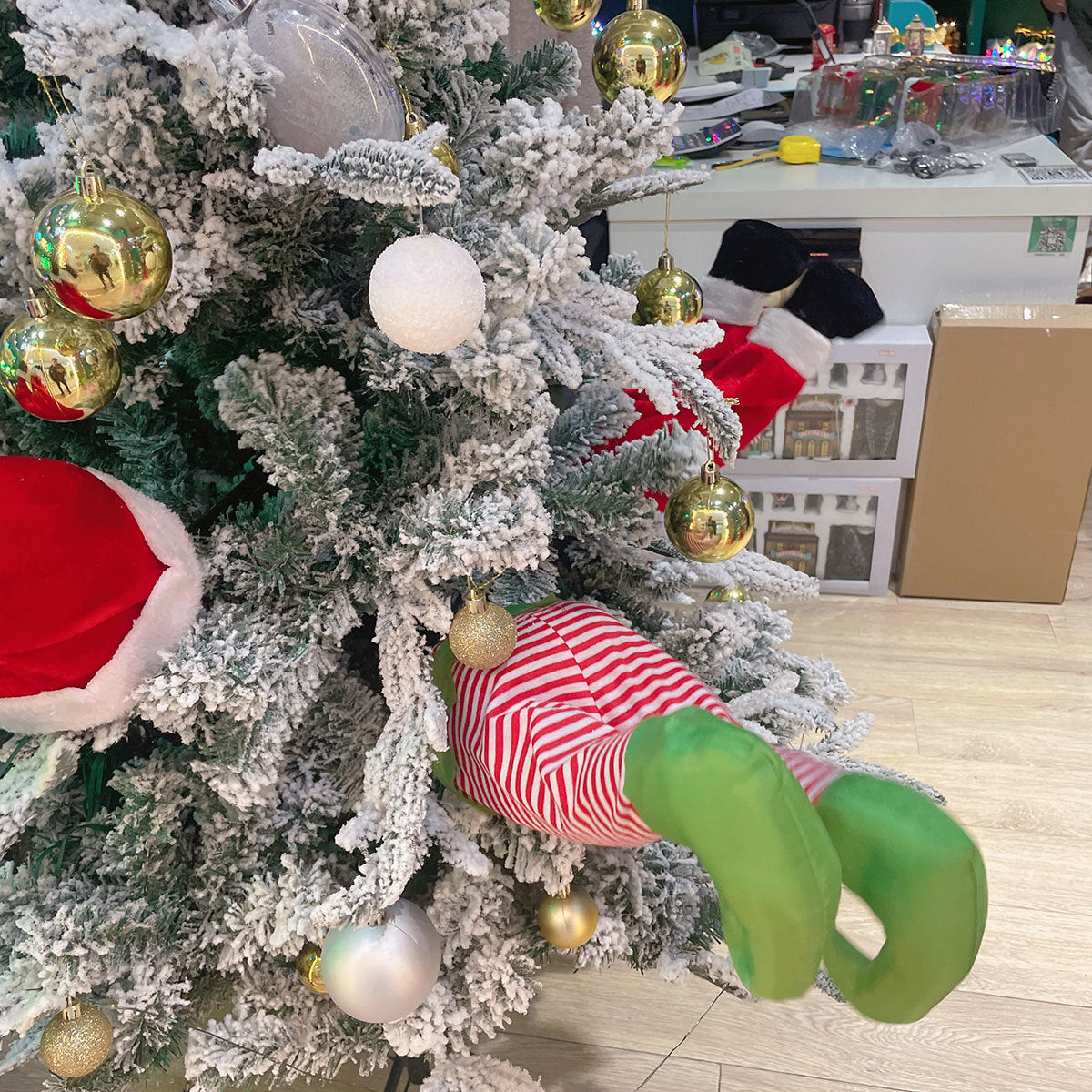 Christmas Tree Decorations Elf Legs Ornament with Striped Pants