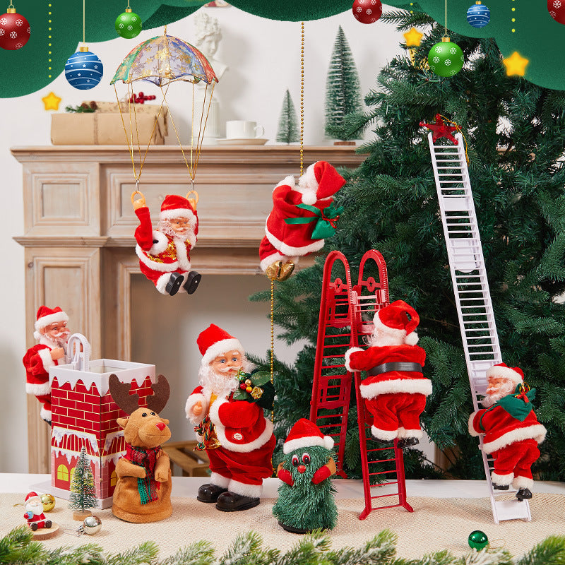 Climbing Santa Claus Figurine Christmas Decorations
