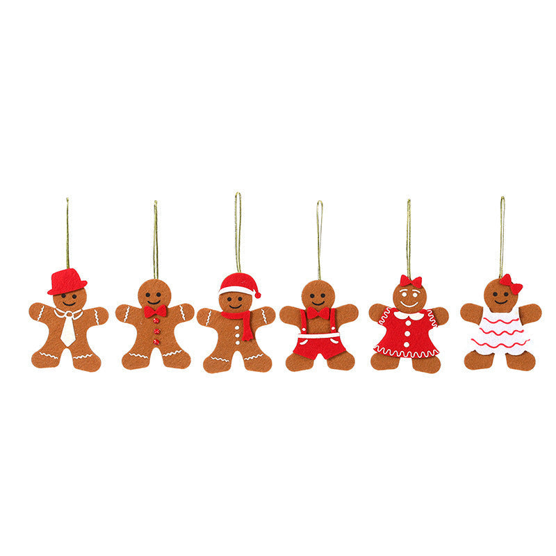 Felt Christmas Tree Ornaments Set with Hanging Loops