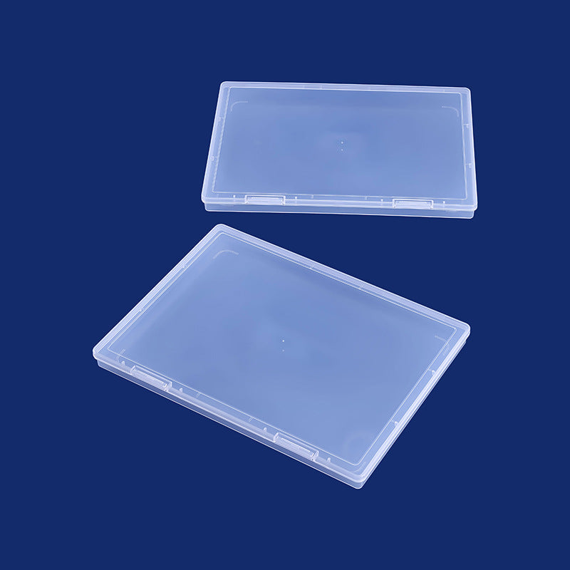 Clear A4 Document Box with a Latching Lid | Stackable Storage for Desks and Shelves | 12.01 x 8.78 x 0.87 in
