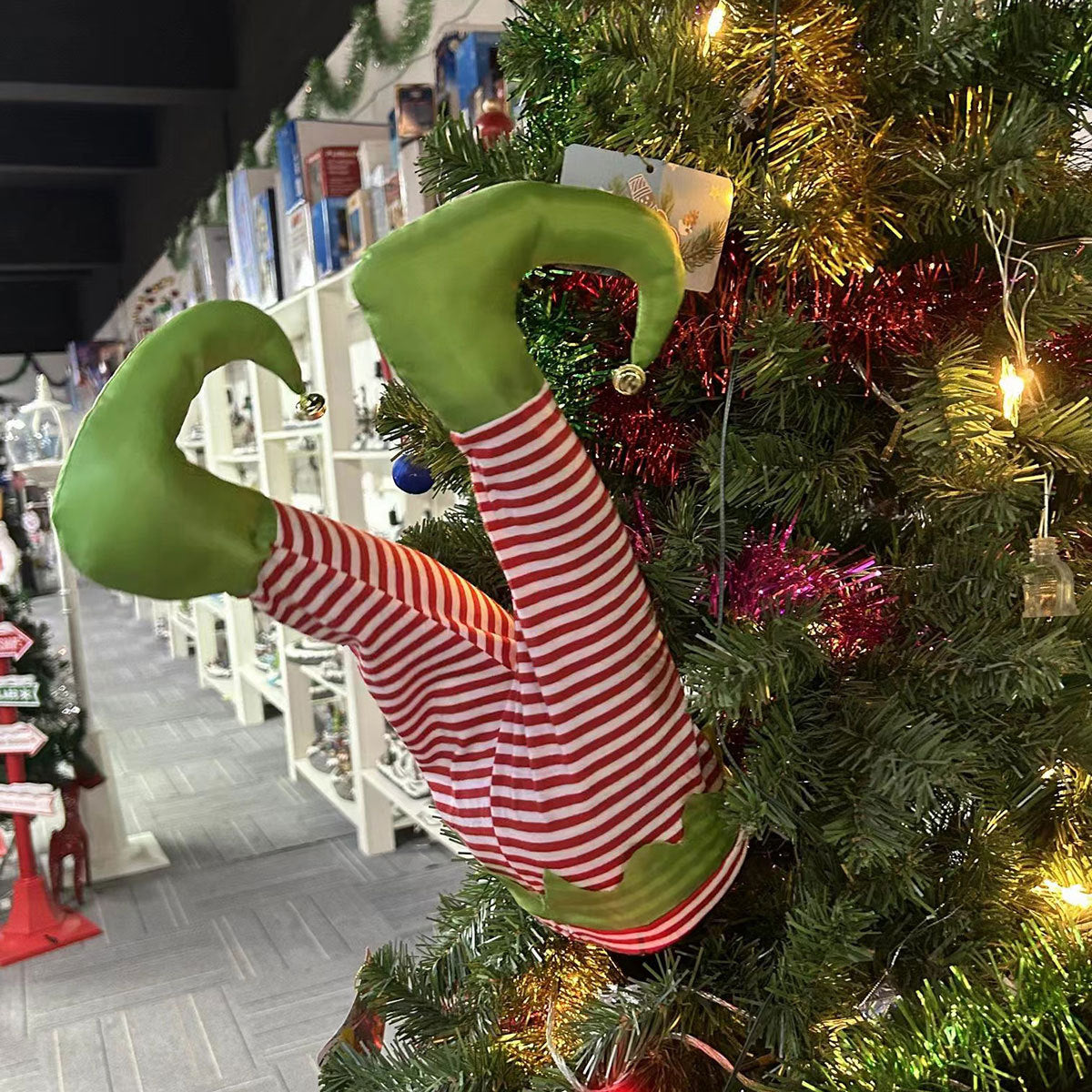 Christmas Tree Decorations Elf Legs Ornament with Striped Pants