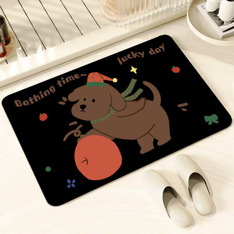 Dog Face Welcome Doorway Mat with a Non-Slip Backing | Hard-Wearing Entrance Rug, Wipe Clean | 4 Designs
