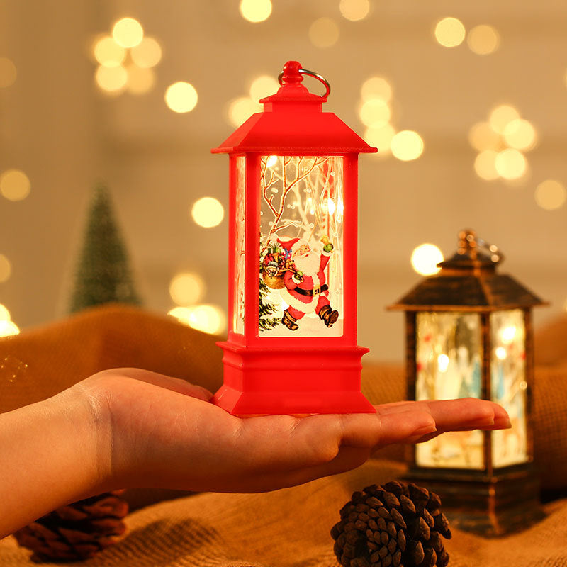 Santa Claus Christmas Decorations Lantern for Tables and Mantels