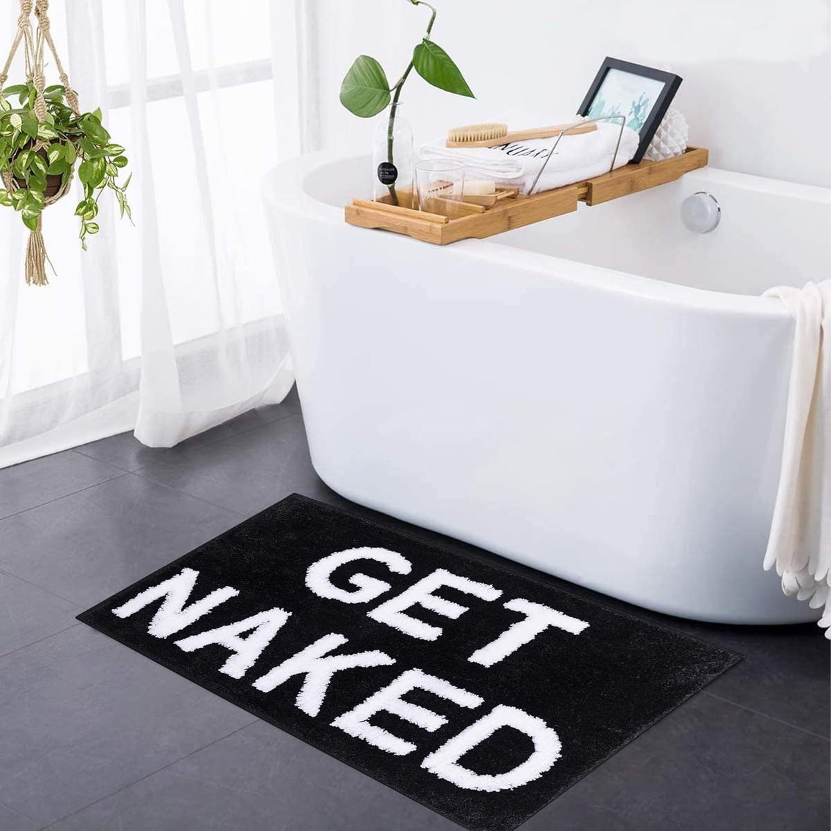 Bath Mat with a Tufted Surface and a Non-Slip Back | Absorbent Underfoot, Machine Washable | 14 Designs to Pick From