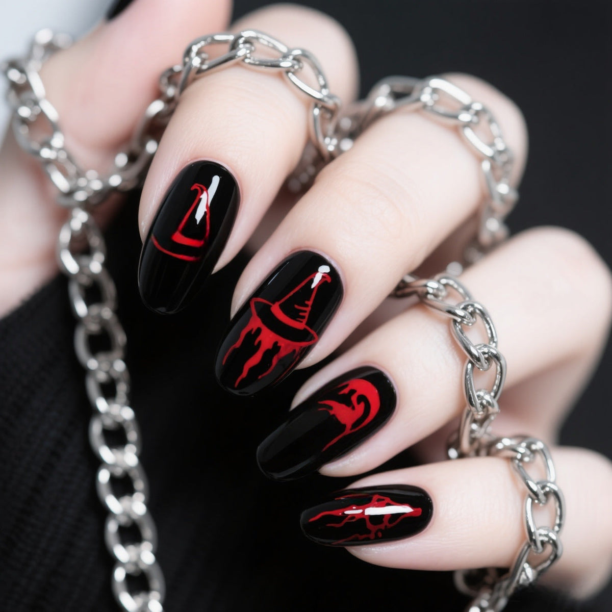 Halloween Press-On Nails | Available in Yellow | Glue-Free Application in Minutes for Parties and Nights Out