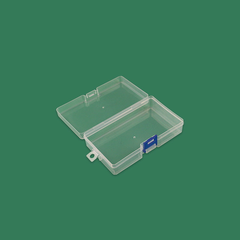 Clear Craft Organizer Case with a Snap Latch | Pocket-Sized Box for Stationery and Small Tools | 2 Colors