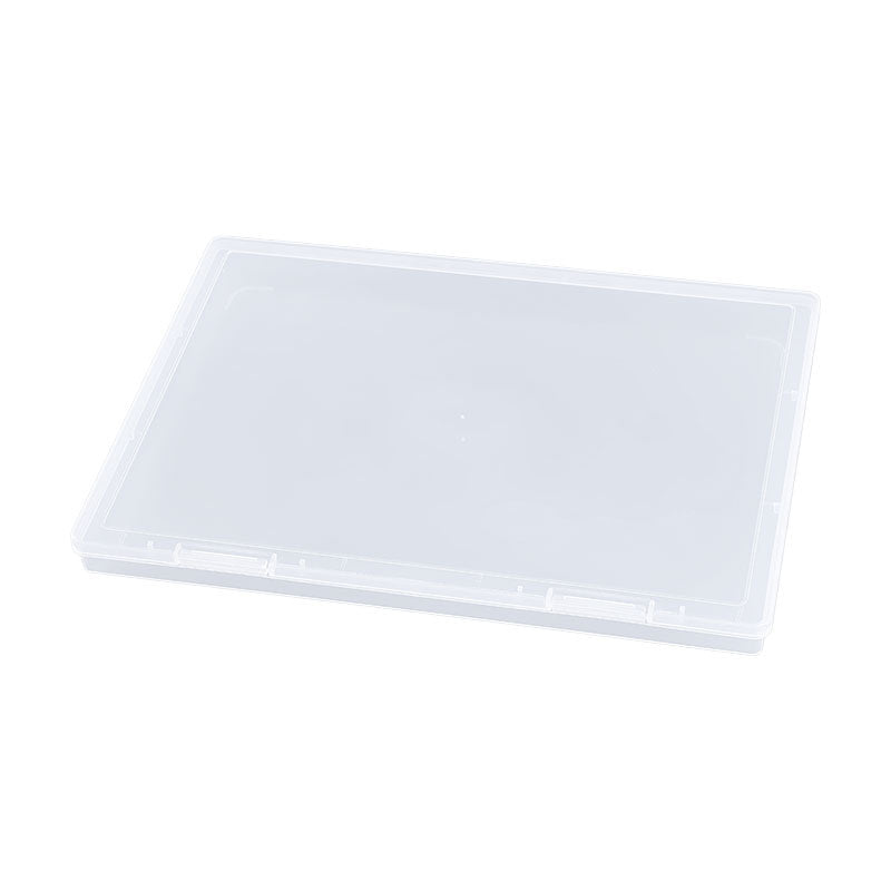 Clear A4 Document Box with a Latching Lid | Stackable Storage for Desks and Shelves | 12.01 x 8.78 x 0.87 in