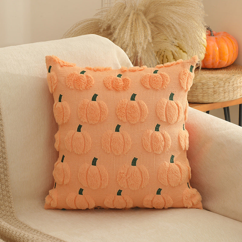 Halloween Pumpkin Throw Pillow | Available in 5 Colors | Plush Accent for Sofas, Chairs, and Beds