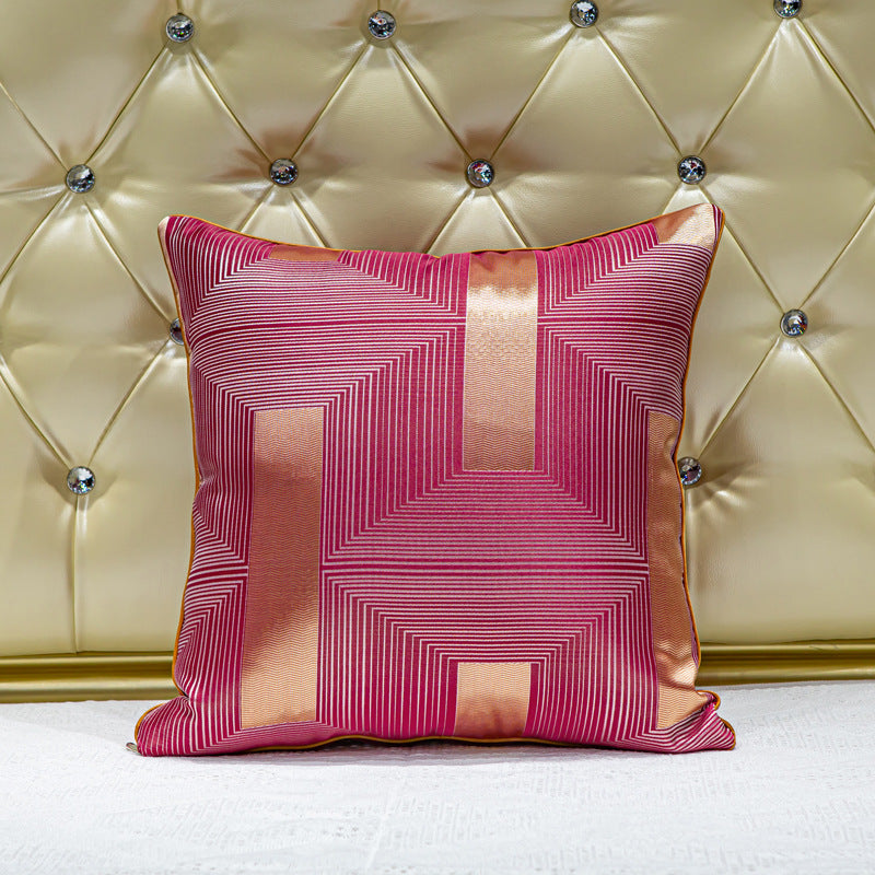 Woven Texture Throw Pillow with Piped Edge | Vertical Stripe Pattern for a Sofa, Bed or Chair | 13 Colors
