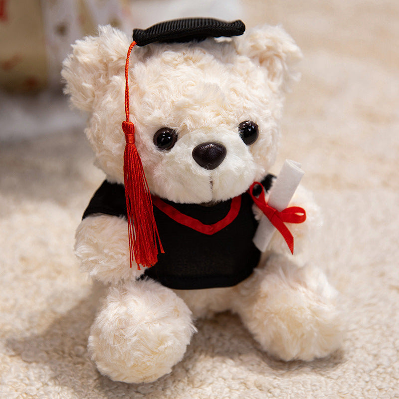 Plush Teddy Bear Christmas Decorations with Santa Hat and Scarf