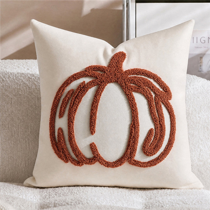 Halloween Pumpkin Throw Pillow | Available in 8 Colors | Plush Accent for Sofas, Chairs, and Beds