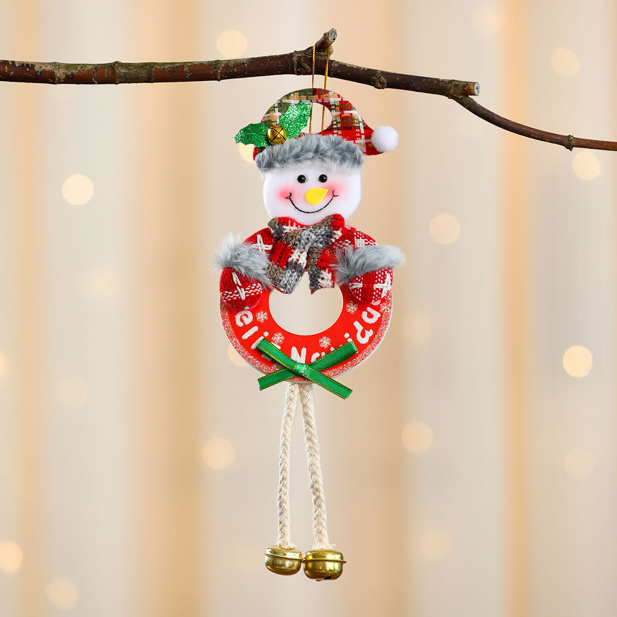 Christmas Tree Ornaments Hanging Santa Wreath Ornament