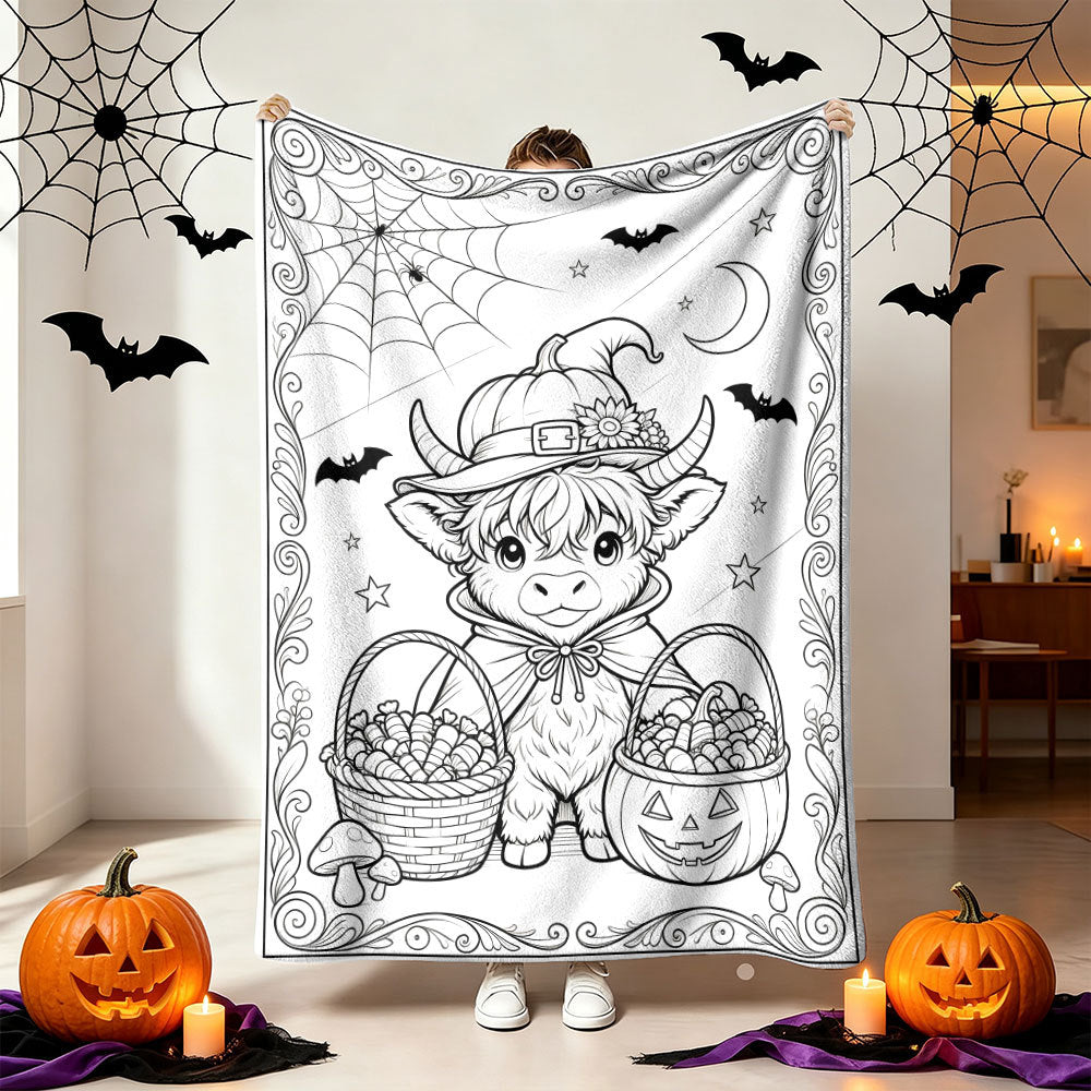 Halloween Throw Blanket | Available in 5 Colors and 5 Sizes | Soft Fleece for Sofas, Beds, and Movie Nights