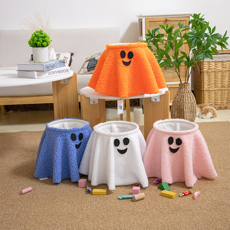 Halloween Ghost Decorative Basket | Available in 4 Colors | Holds Treats and Decorations, Then Stores Them After