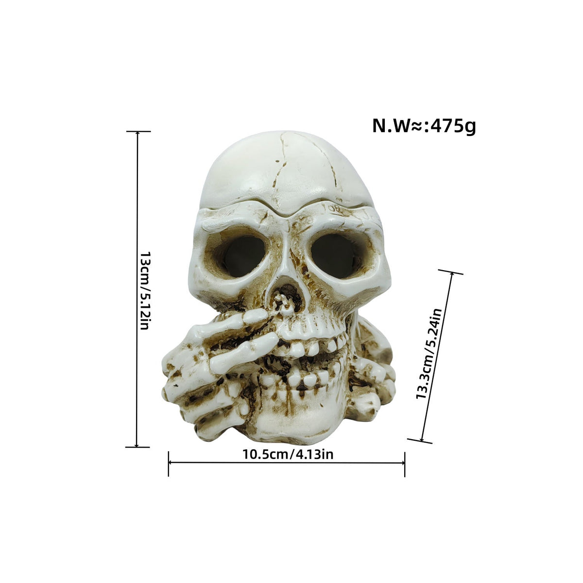 Halloween Skeleton Floral Decorative Figure | Available in 7 Colors | Stands on Shelves, Mantels, and Side Tables