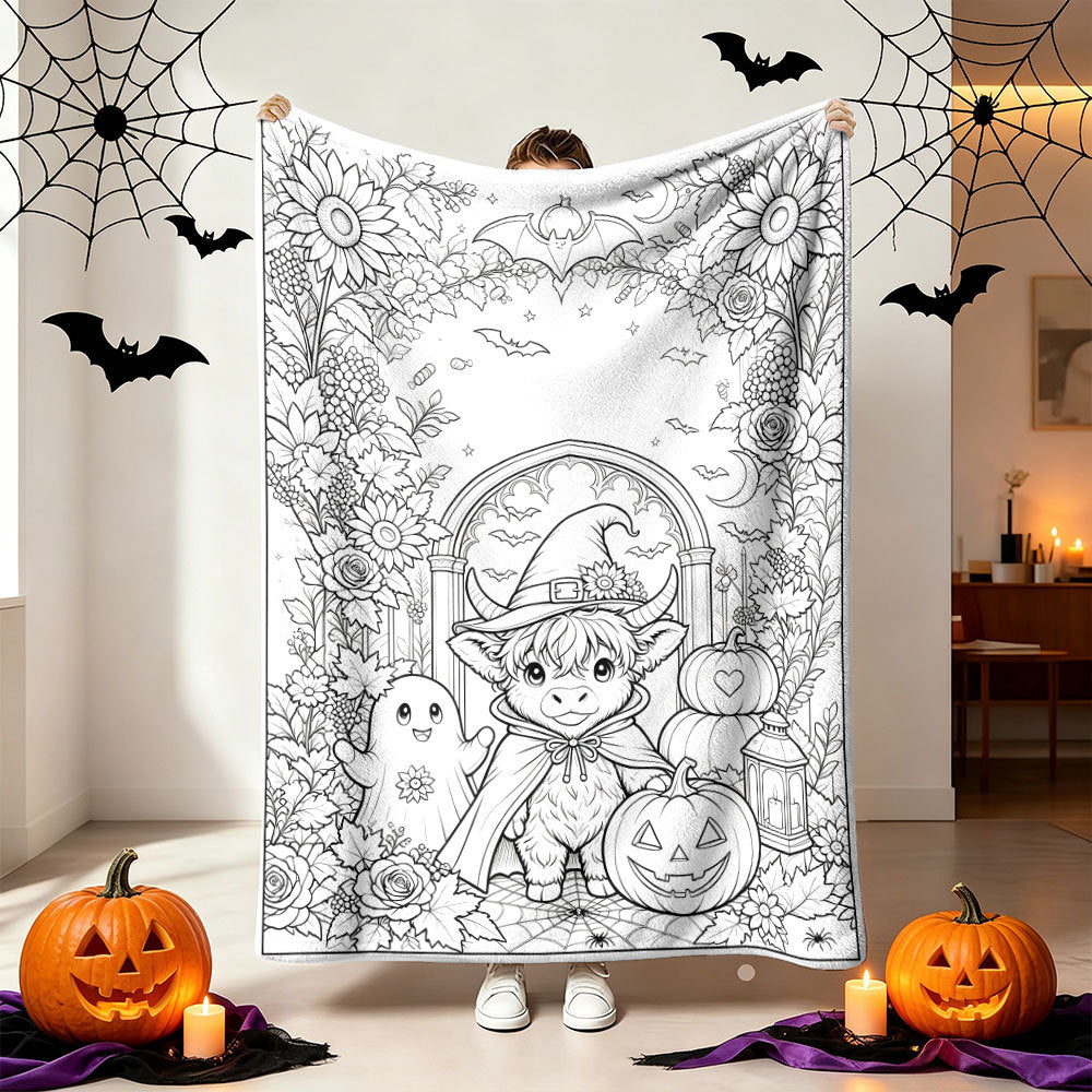 Halloween Throw Blanket | Available in 5 Colors and 5 Sizes | Soft Fleece for Sofas, Beds, and Movie Nights