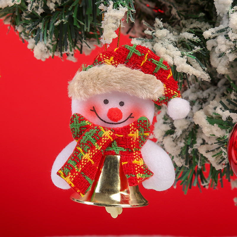 Felt Santa Reindeer Snowman Christmas Tree Ornaments with Bell