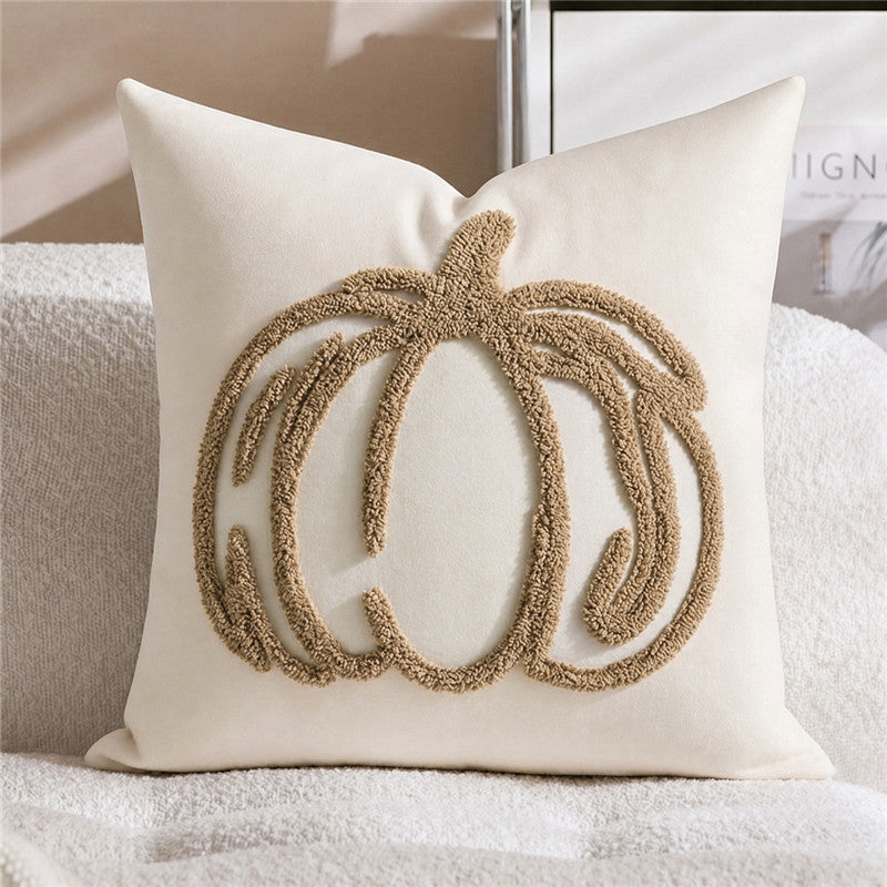 Halloween Pumpkin Throw Pillow | Available in 8 Colors | Plush Accent for Sofas, Chairs, and Beds