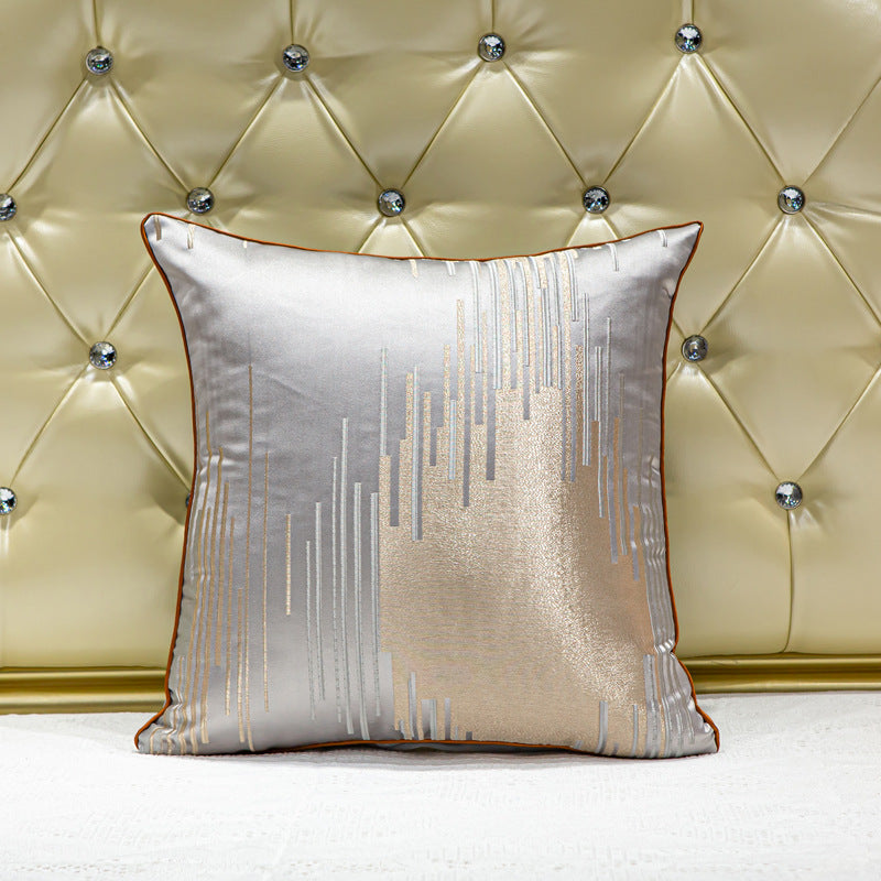 Woven Texture Throw Pillow with Piped Edge | Vertical Stripe Pattern for a Sofa, Bed or Chair | 13 Colors