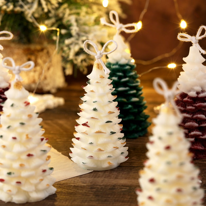 Handmade Mini Christmas Tree Candle with Hanging Loop