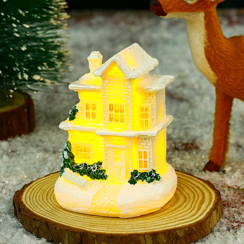 Lighted Ceramic Christmas Village House Decoration with LED