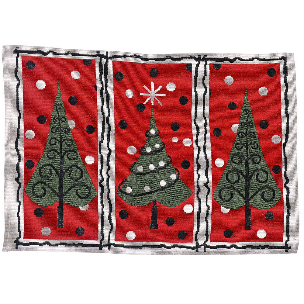 Christmas Table Runner Style Embroidered Holiday Placemats