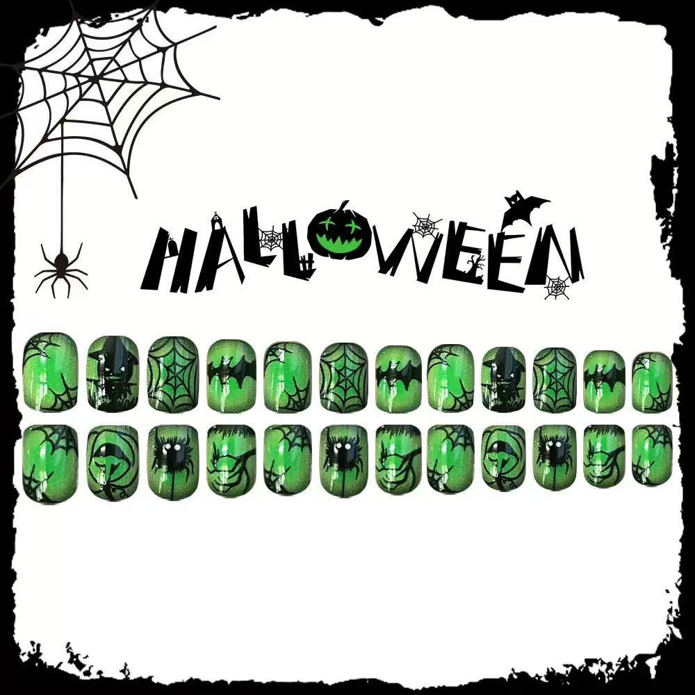 Halloween 3D Press-On Nails | Available in Blue, Unbekannt | Glue-Free Application in Minutes for Parties and Nights Out