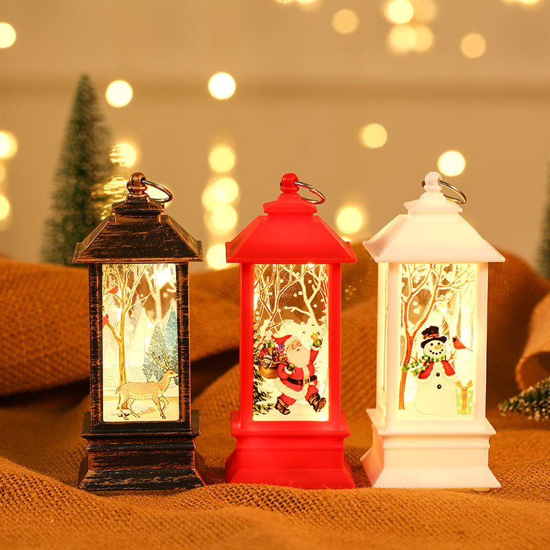 Santa Claus Christmas Decorations Lantern for Tables and Mantels