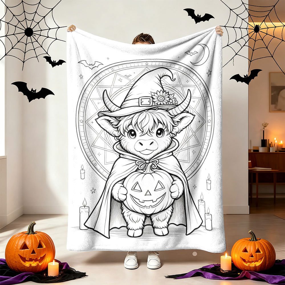 Halloween Throw Blanket | Available in 5 Colors and 5 Sizes | Soft Fleece for Sofas, Beds, and Movie Nights