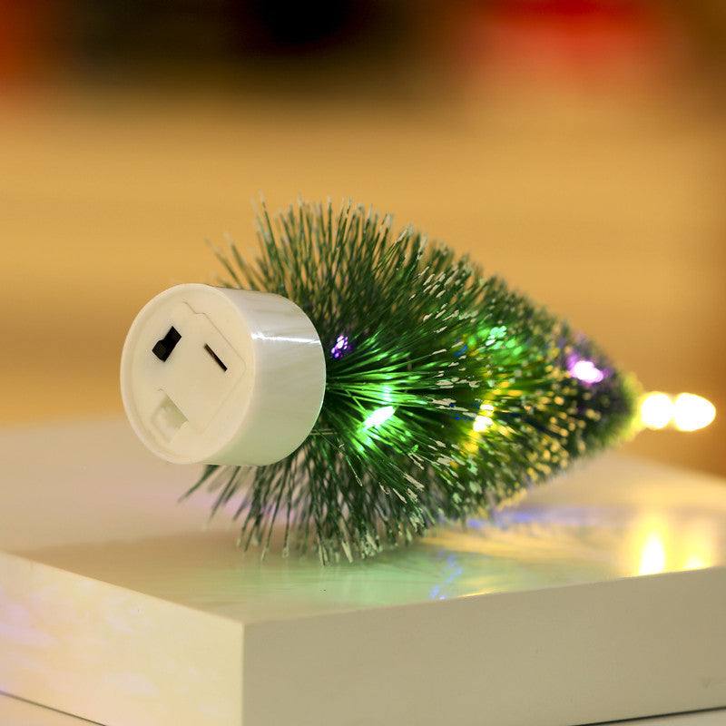 Mini Christmas Tree with Lights and Star Topper for Tabletop