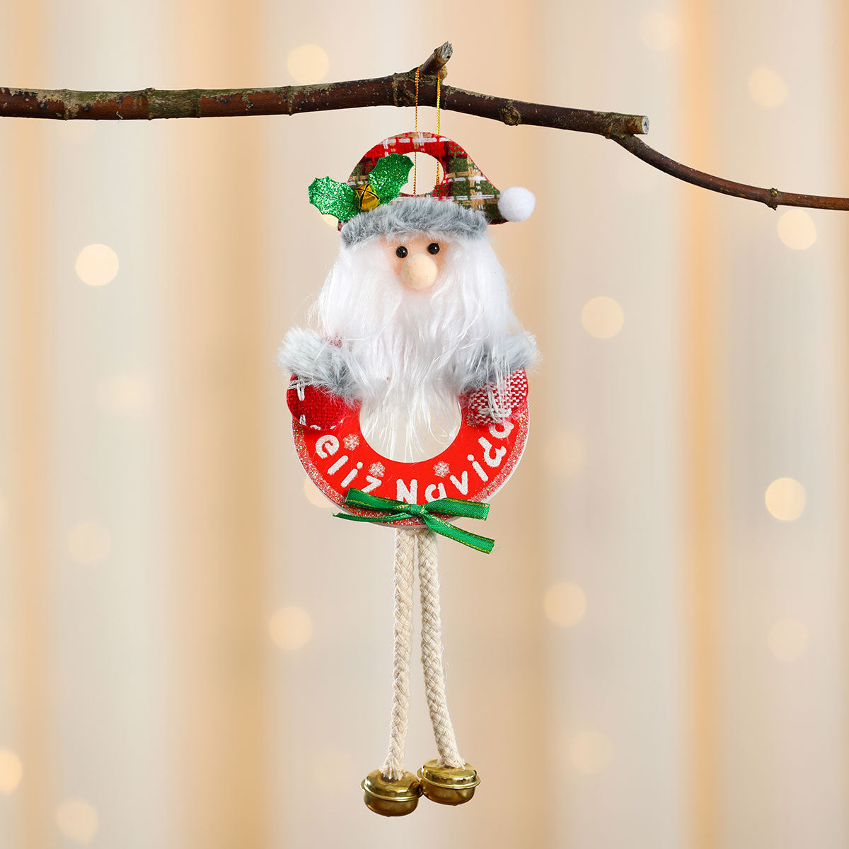 Christmas Tree Ornaments Hanging Santa Wreath Ornament