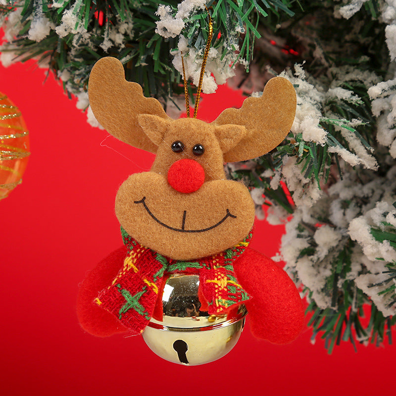 Felt Santa Reindeer Snowman Christmas Tree Ornaments with Bell
