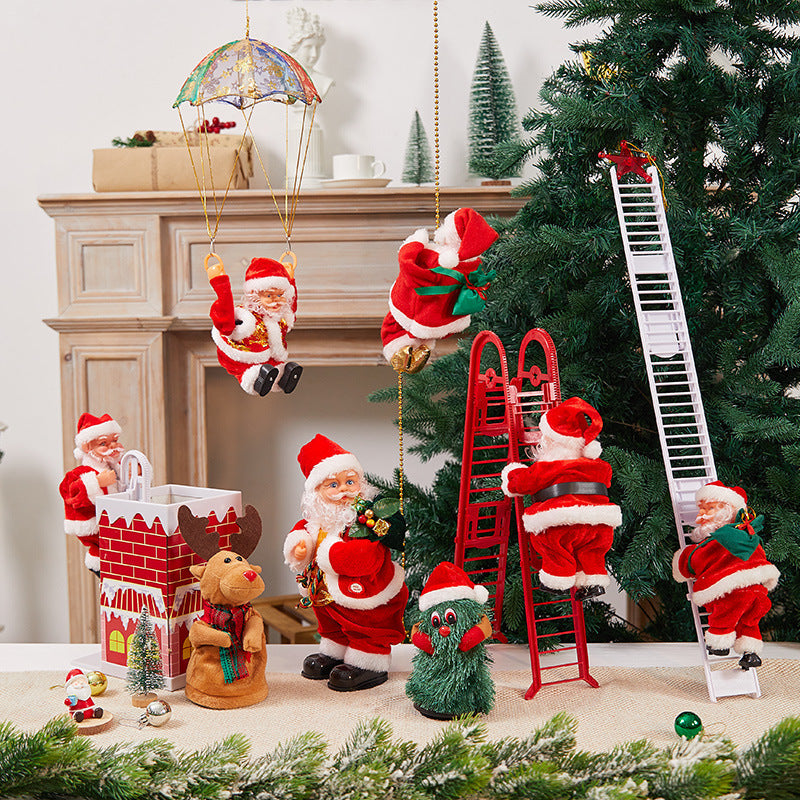 Climbing Santa Claus Figurine Christmas Decorations