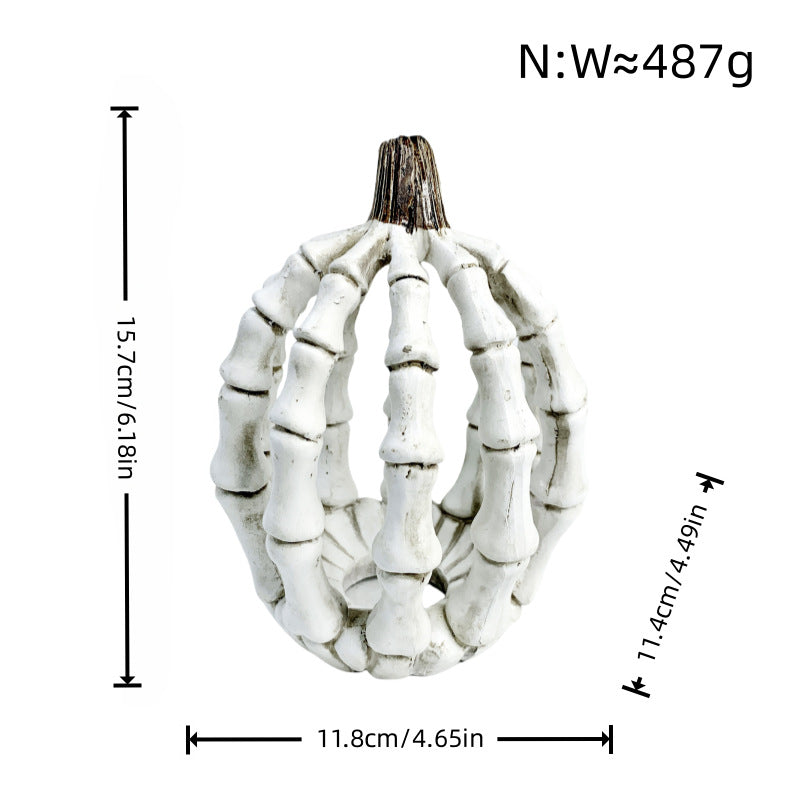 Halloween Pumpkin Decorative Figure | Available in Kürbis, Orange | Stands on Shelves, Mantels, and Side Tables