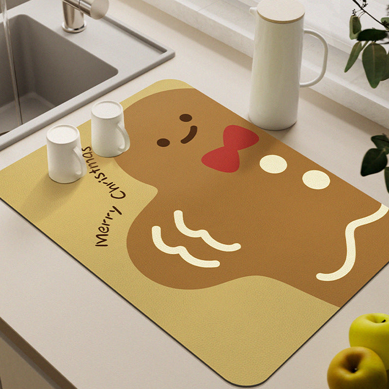 Christmas Kitchen Mat with Non Slip Backing and Festive Design