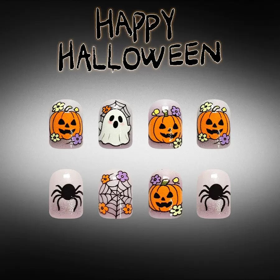 Halloween Press-On Nails | Available in Yellow, Kleber | Glue-Free Application in Minutes for Parties and Nights Out