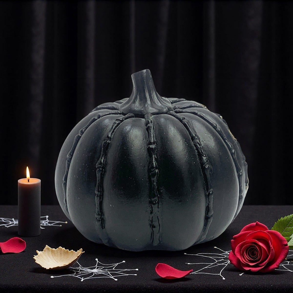 Halloween Pumpkin Decorative Figure | Available in Kürbis, Orange | Stands on Shelves, Mantels, and Side Tables