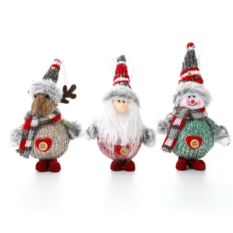 Handmade Christmas Ornaments Snowman, Santa and Reindeer
