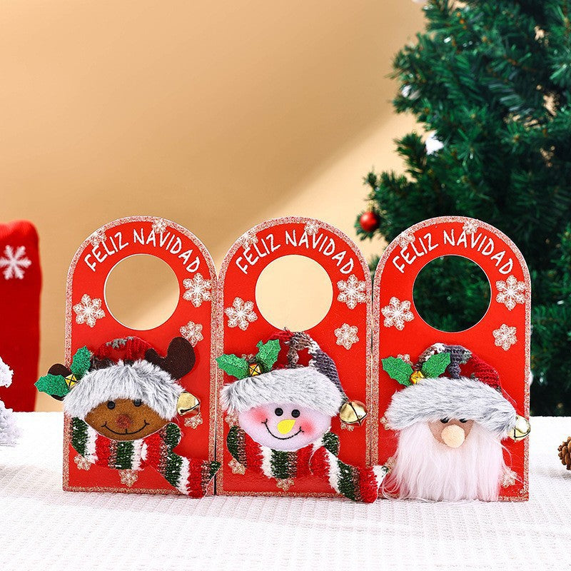 Plush Fabric Christmas Tree Decorations Ornaments Hanging Set