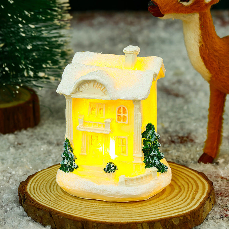 Lighted Ceramic Christmas Village House Decoration with LED