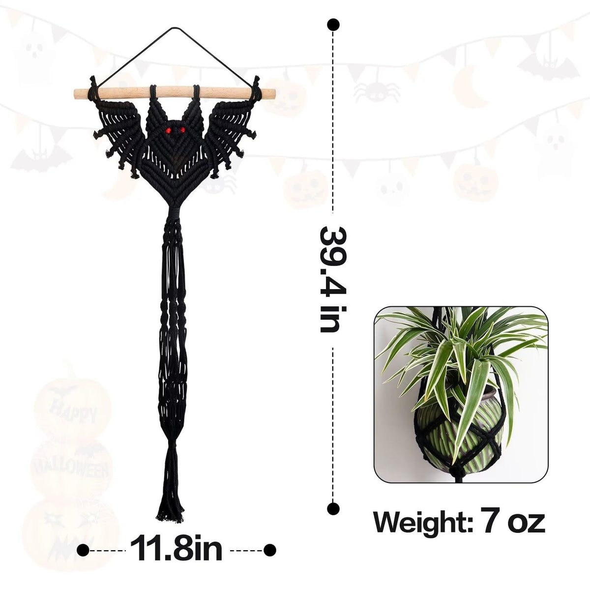 Halloween Bat Wall Art | Available in 2 Sizes | Ready to Hang in Hallways, Living Rooms, and Entrances