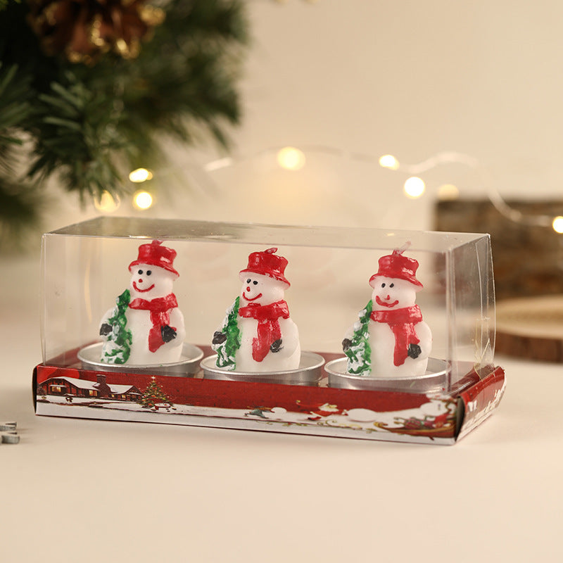 Christmas Figurines Tealight Candle Set for Holiday Table Decor
