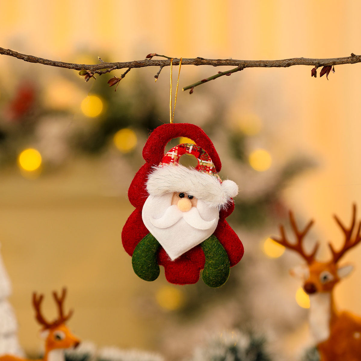 Felt Snowman Ornaments for Christmas Trees | Scarf and Fluffy Hat in Bright Colors | Compact Stocking Stuffer with Loop