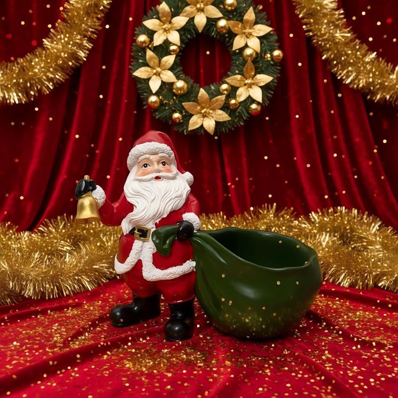 Santa Claus Figurine Christmas Decoration for Mantel or Table