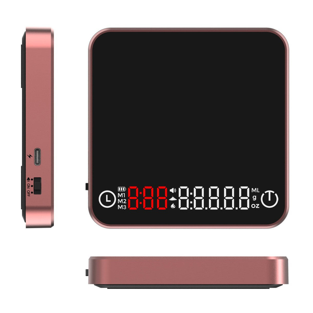 Digital Kitchen Scale with Touch Panel and Tare Function | Grams, Ounces, Milliliters and Pounds | USB Rechargeable