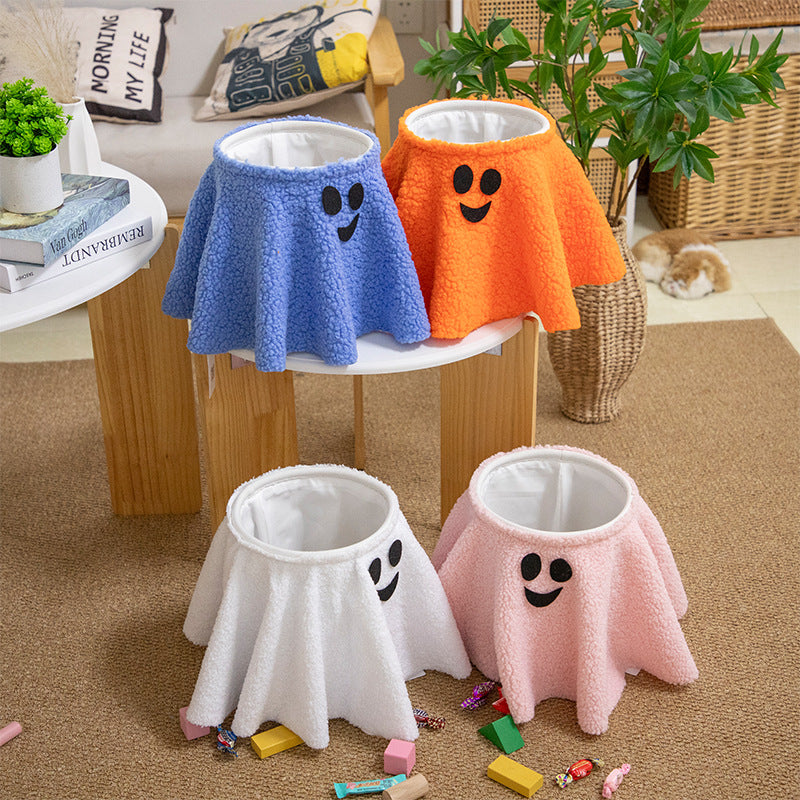Halloween Ghost Decorative Basket | Available in 4 Colors | Holds Treats and Decorations, Then Stores Them After